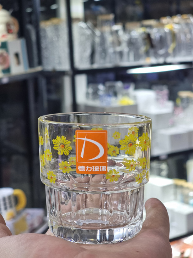 فنجان دلی گلس گلدار