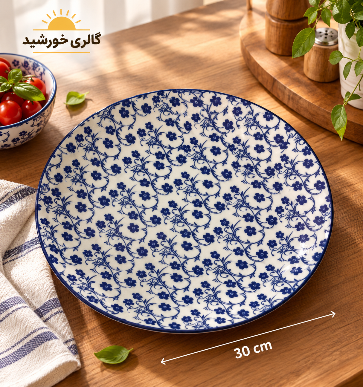دیس و پلوخوری گل آبی دنی هوم